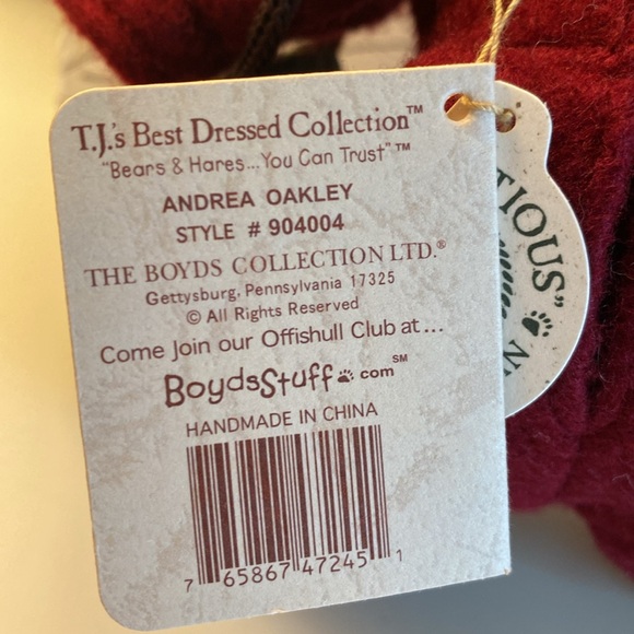 HOLIDAY SALE!! ππBrand new BOYDS Bears Plush Andrea Oakley Oak Leaf Acorn - Picture 6 of 6